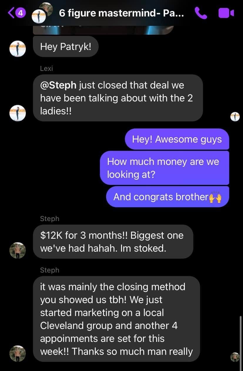 Steph: $12K for 3 months - biggest deal yet
