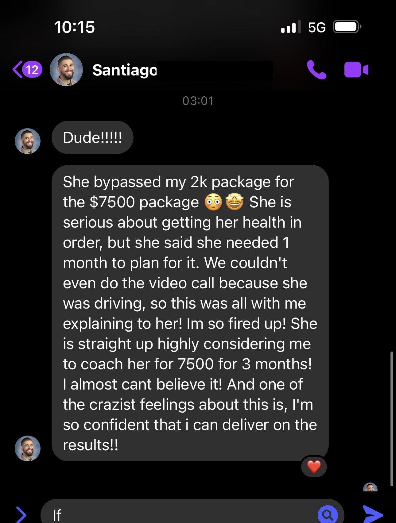 Santiago: client bypassed $2K package, took $7,500